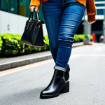 **

"A fashionable woman in Kuala Lumpur, Malaysia, wearing stylish ankle boots with skinny jeans and a sweater. She is walking confidently on a city street, surrounded by modern buildings. The boots are chunky with a thick sole for good grip. Fully clothed, appropriate attire, safe for work, perfect anatomy, natural proportions, professional, family-friendly, high quality."

**